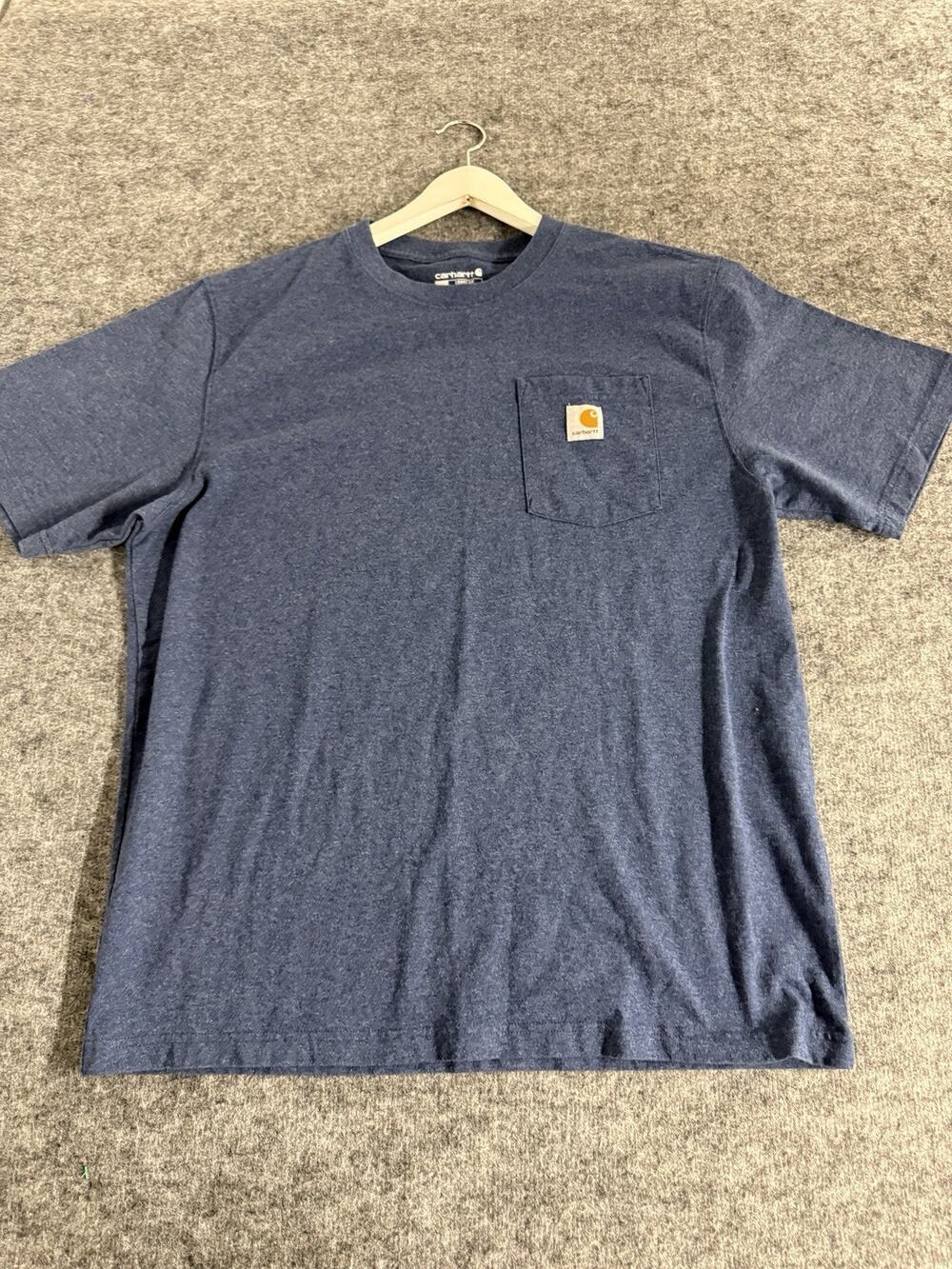 Carhartt Shirt Mens Large Blue Tee Shirt T Shirt Short Sleeve Loose Fit N292